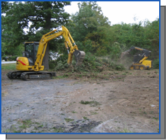 Clearing construction site in Baltimore, MD - Unlimited Excavating, Inc.